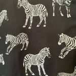 Anthropologie  Porridge Zebra Cotton Black Hi-Low Sleeveless Dress w Belt NWOT Photo 2