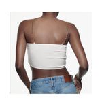 ZARA - OYSTER WHITE TOP WITH GOLD CHAIN STRAPS Photo 2