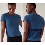 Athleta  Air out cinch t shirt Women's Blue Top Photo 1