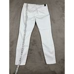 Vince  Optic White 5 Pocket Skinny Jeans with Grinding Detail Womens Size 26‎ Photo 5