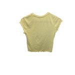 Nordstrom BP Women’s Lettuce Edge Y2K Baby Tee in Pale Yellow Size S Photo 2