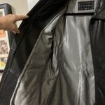 Gallery  Black Leather Women's Jacket Mid-length Sz L Large Photo 7