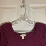 Terra & Sky  Maroon Scoop Neck Polka Dot Long Sleeve Top 3X Photo 2