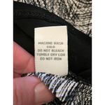 Abstract Black White Open Front Cardigan Womens Bell Sleeve Buckle Trim Made USA Size M Photo 7