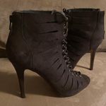 Forever 21 Cute Dark Green Peep Toe Ankle Booties | Boots Photo 1