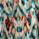 ZARA  metallic gold colorful abstract ikat print lightweight pants size small Photo 15