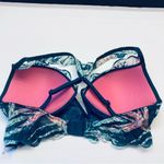 PINK - Victoria's Secret Victoria's Secret PINK‎ Date Push-up Longline Bra Size Small Tropical Multicolor Photo 5