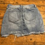 Mudd  Skirt Juniors‎ Sz 9 FLX Stretch Denim Mini Distressed Stretch Jean Raw Hem Photo 2