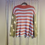 POL  | Americana USA Flag Long Sleeve Lightweight Sweater, Size S Photo 3