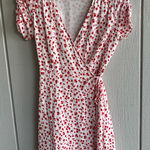 & Other Stories & Other Stories Wrap Mini Dress in Red Floral Print Size 6 Photo 0
