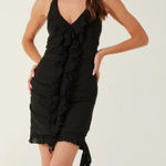 ASTR  the Label Black Dress with Ruffle Detailing - XS Photo 0