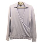 Ann Taylor  Faux Wrap Sweater‎ Blue Medium Photo 5