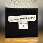 James Perse standard  Black Racer back‎ Ribbed Dress Size 1 Small Photo 3