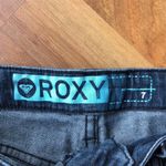 Roxy Dark Wash Denim Jean Shorts Rolled Hem Size 7 Photo 1