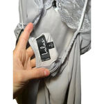 Lulus Story of a Starry Night Grey Backless Lace Maxi Dress NWT Size small Photo 8