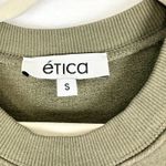 Etica Marie Puff Sleeve Sweatshirt Size Small Sea Turtle Green French Terry Photo 4
