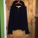 Armani Exchange AX 2-Pocket Navy Blue Lambswool Knit Zip Cardigan Hooded Jacket EUC Men’s L Photo 4