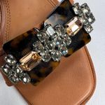 Tory Burch  Delaney Embellished Sandal Camel Brown Tortoise Crystal Size 7.5M Photo 9