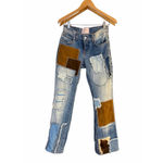 Revice Denim Revive Cowboy Patchwork A-List / Paparazzi Flare Jeans Sz 26 Photo 2