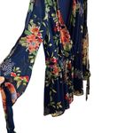 Lulus Run Away With Me Navy Blue Floral Print Long Sleeve Romper Photo 7