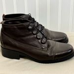 Sporto Women's Brown Leather Ankle Boots 6.5 M Victorian Granny Button Style Photo 3