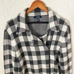 CHAPS Zip Moto Plaid Sweater Jacket Photo 1