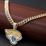 NFL Jacksonville Jaguars 20 Inch Necklace Pendant Cuban Chain Link Jewelry Photo 0