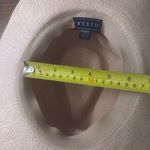 Wyeth Womens Straw Fedora Hat Ribbon Band Beige Summer Beach Sun OS Tan Photo 3