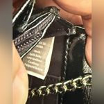 Banana Republic New women luxury mini genuine leather black bag on chain Photo 7