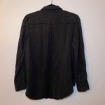 Sundance  Alyona Black Long Sleeve Snap Up Pleated Blouse Top Women's size Small Photo 3