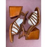 Schutz Sandy Sandals in Caramel Coffee Brown 8 with box Womens High Heels Photo 7