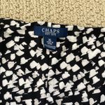 CHAPS Black and White Floral Long Sleeve Dress Photo 1