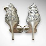 Badgley Mischka Roxy Ivory Satin Bridal Heels With Crystal Embellishments 5.5 Photo 2