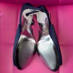 Adrianna Papell  Fiora Navy Slingback Peep Toe Heels Photo 6