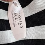 Victoria's Secret  Drawstring‎ Tote Bag Backpack Weekender NWT Black White Gold Photo 7