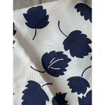 Echo‎ Handkerchief Head Scarf Leaves Hankie Leaf White Blue Azlon Silk 26128 Photo 8