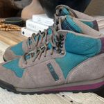 Vintage L.L. Bean Merrell Lazer Hiking Boots Leather Teal Purple Women's Size 8 Gray Photo 1