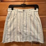 American Eagle  Outfitters Blue and White A-Line Mini Skirt Photo 0