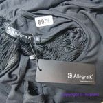 Allegra K New! Gothic Skull Backless T-Shirt black, Hollow Tassel, size S Photo 11