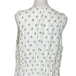 Old Navy Midi Dress Tie Neck Sleeveless Cream Blue Floral Women’s Size XL Photo 7