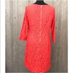 Vince Camuto  Orange cropped long sleeve floral lace long sleeve midi dress 10 Photo 1