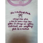 Victoria's Secret NWT PINK LoveShackFancy White Pink Graphic Tee Shirt Preppy Photo 4