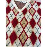 ZARA  Argyle Sweater Vest‎ Preppy Academia Knit Top Sleeveless Large Photo 2