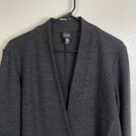 Eileen Fisher Womens Black Wool Jacket Lightweight 1 Button Sweater Knit Career Photo 2