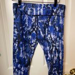 Alo Yoga  blue airbrush python skinskin leggings M Photo 7