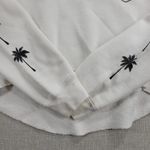 Billabong Windy Palms Womens Sweatshirt Size M White DIY Raw Cut Hem Crop Hoodie Photo 9