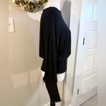 Madewell NWT Smock Waist and Cuff Long-Sleeve Stretch Knit Black Top~Medium 🧡 Photo 5