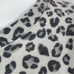 Quiet Storm  Leopard Print Knit Short‎ Sleeve T Shirt Beige Black Small Photo 6