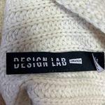 Design Lab Women's Cream Red Striped Turtleneck Oversized Sweater Top Size M Photo 3