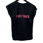 NA-KD Joseph Ekstrom for Easy Tiger Back Print Black Tee Shirt Size XS Photo 1